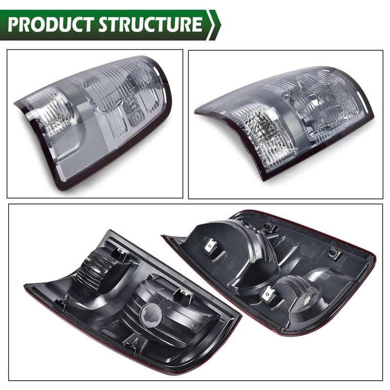 GRAND ORANGE Tail Lights Assembly Rear Lights Fit Dodge Ram