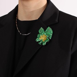 Aularso St.Patrick’s Day Hair Clips Irish Pattern Hair Clips Green Shamrock Hair Accessories Lucky Day Barrette for Women and Girls (E (Clover))