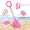 Dsmile 3Pcs Long Beach Shovels 16" Metal Kids Beach Spades