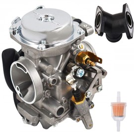 YJGZSVK Carburetor For Yamaha Virago XV 250 1995-2007 XV 125 1990-2010 V Star 250 XV250 2008-2015 Route 66 XV 250 1988-1999 Intake Manifold Boot Replaces 2UJ-14900-01-00