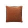 Loloi Liza Pillow, 18'' x 18'' Cover w/Poly, Rust