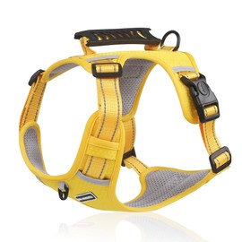 UNA MASCOTA Pechera Arnés De Seguridad para Perro Chico Mediano Y Grande (Amarillo, XS)