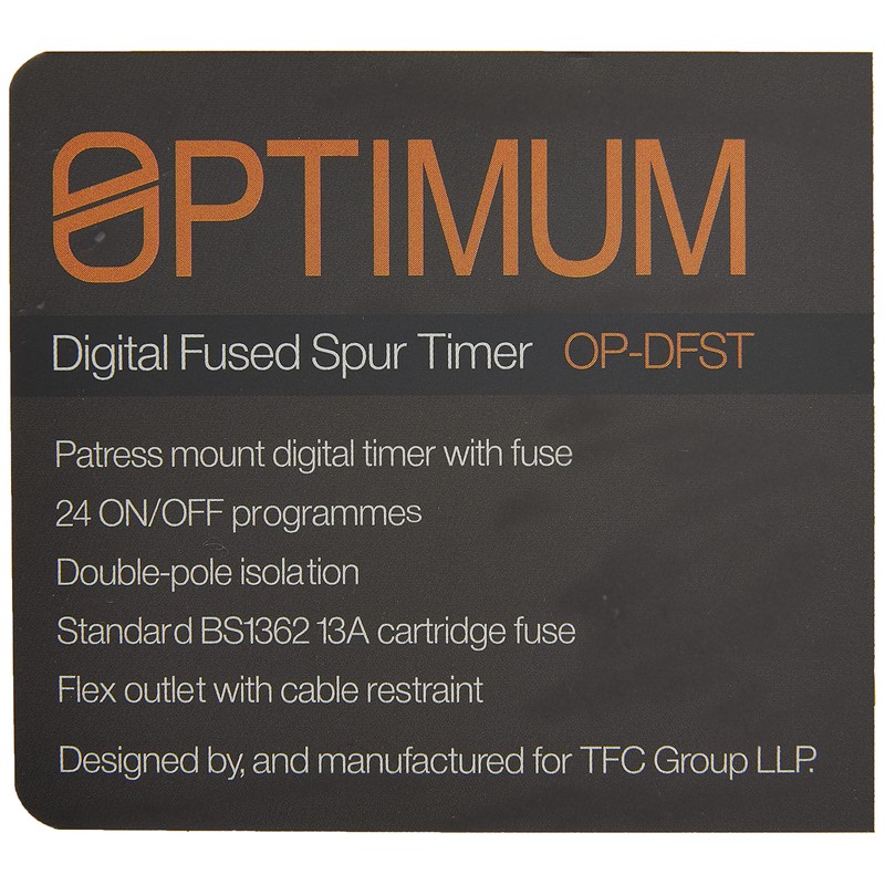 Optimum 7 Day Fused spur Timer, White, One Size