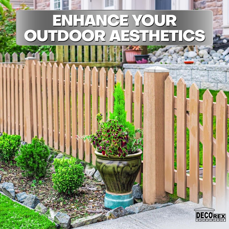 12 Pack - Stainless Steel Heavy Duty Post Caps 5.5