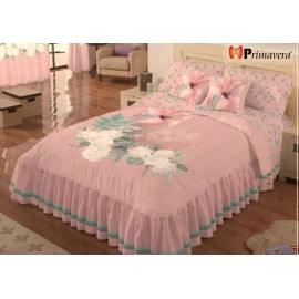 Competition Colcha Lily Rosa Matrimonial  + 2 Cojines , Carla Depot