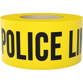 Generic ASVA Police Line Do Not Cross, 3 Inch Width x 1000 Feet Length, Yellow, Barricade Tape 2 Mil 3"" X 1000', Yellow/Black Printing