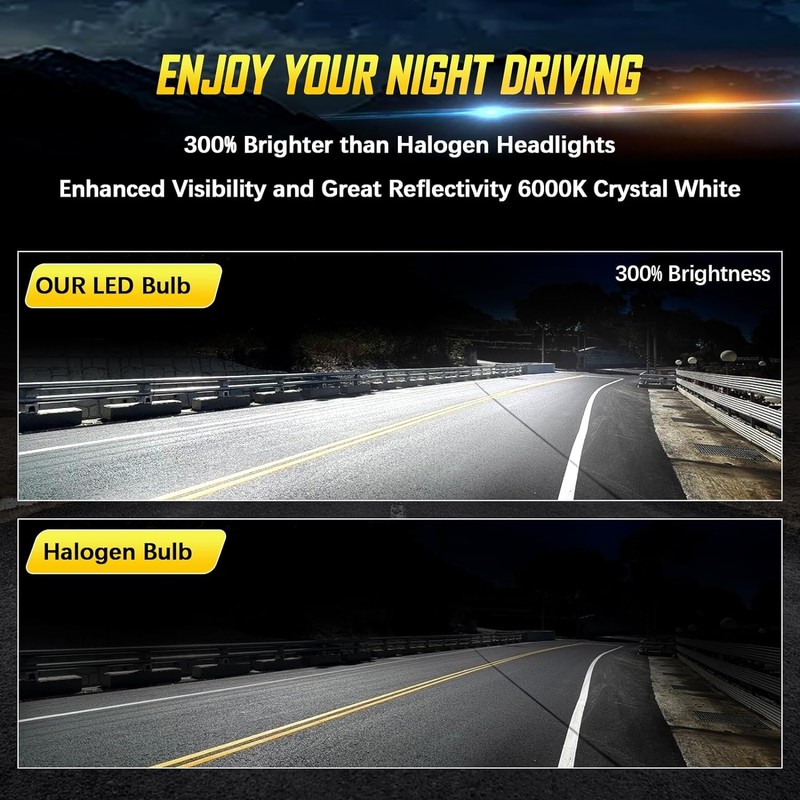 YOUSTAR-LIGHT 4x6 LED Headlights DOT Approved H4651 H4652 H4656 Replacement