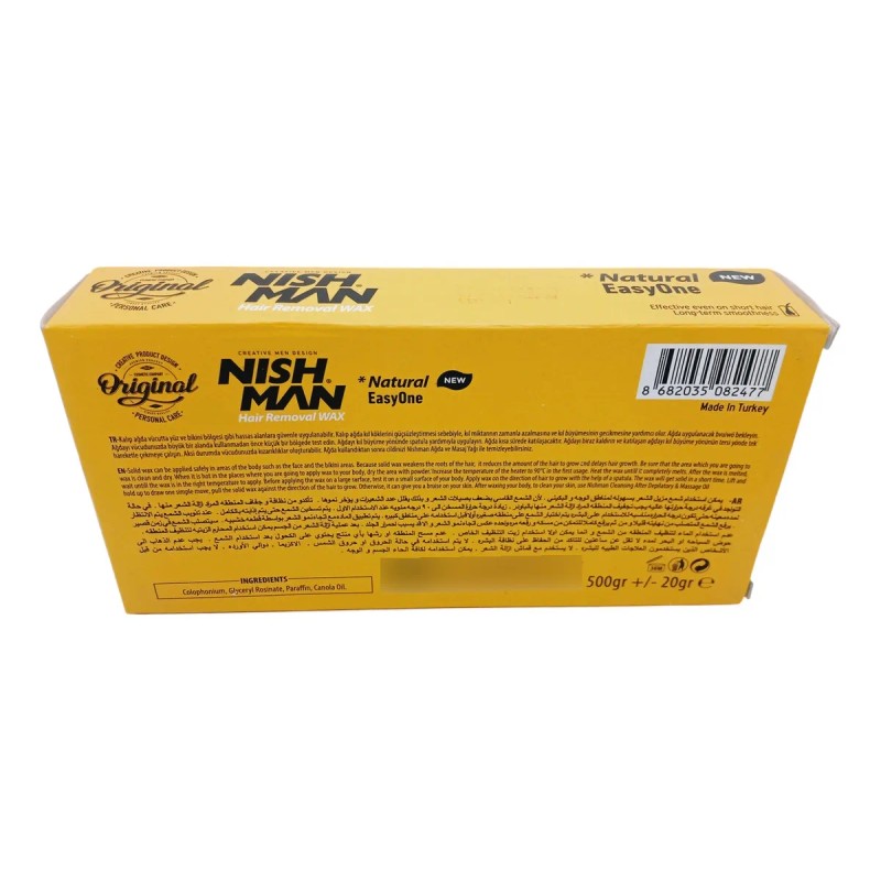 Cera Depiladora Natural Nish Man Para Hombre, Cara Y Cuerpo
