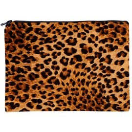 FAVORTALK Travel Toiletry Bag Leopard Print Makeup Bag Cosmetic Bags for Women Canvas Make Up Bags Accessories Organizer,784