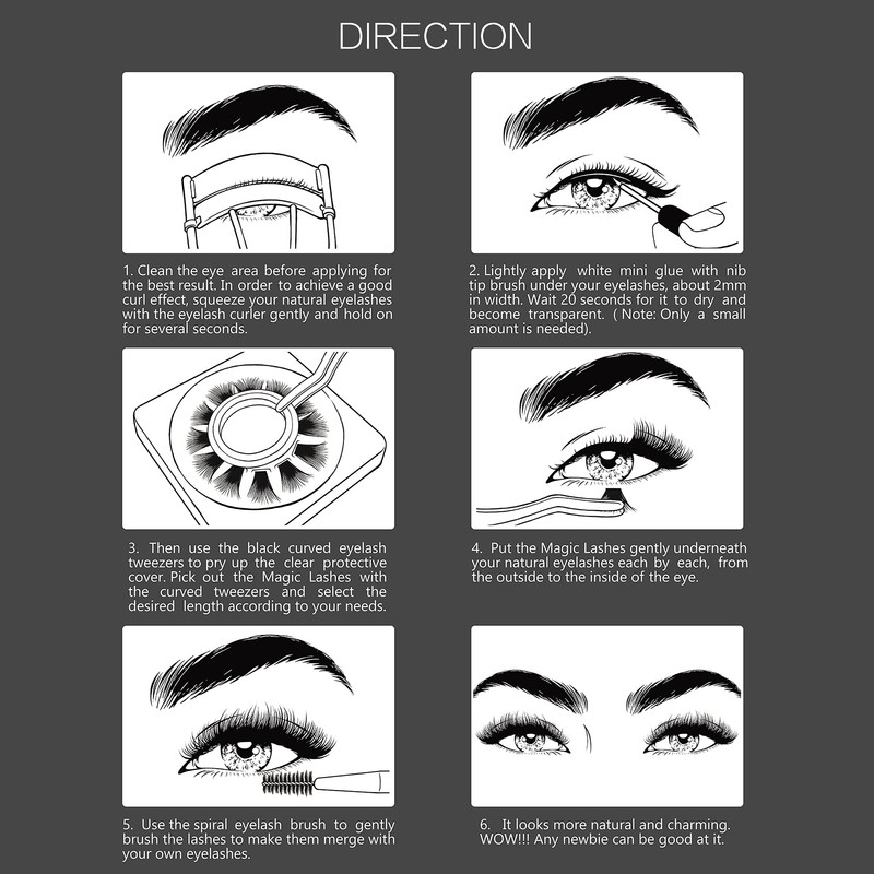 DIY Eyelash Extension, Glue Bonded Band Individual Lash 12 Clusters