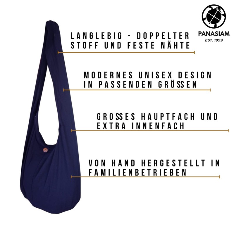 PANASIAM 'Geometrix' 2 Sizes Double Fabric Family Business Shoulder Bag,