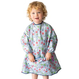 Tidy Tot®™ Baby Weaning Bib with Sleeves. Extra Long Apron with Crumb Pocket for Baby Feeding. FitsToddlers and Babies 6-48 months. Mess Proof Baby Led Weaning BLW. Waterpoof. Travel Bag Inlcuded.