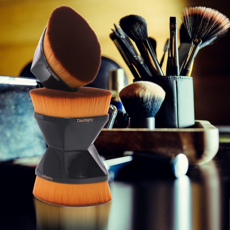 Foundation Makeup Brush For Self Tanner Flat Top Kabuki Hexagon