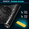 Gloss Forged Carbon Fiber Vinyl Wrap for Cars Black, 1ft
