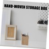 SEWACC 1Pc Hand Woven Storage Box Compact Woven Basket for