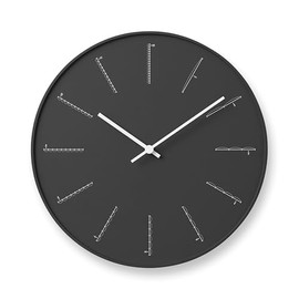 Lemnos Wall Clock Divide Analog Black divide NL17-01 BK Lemnos