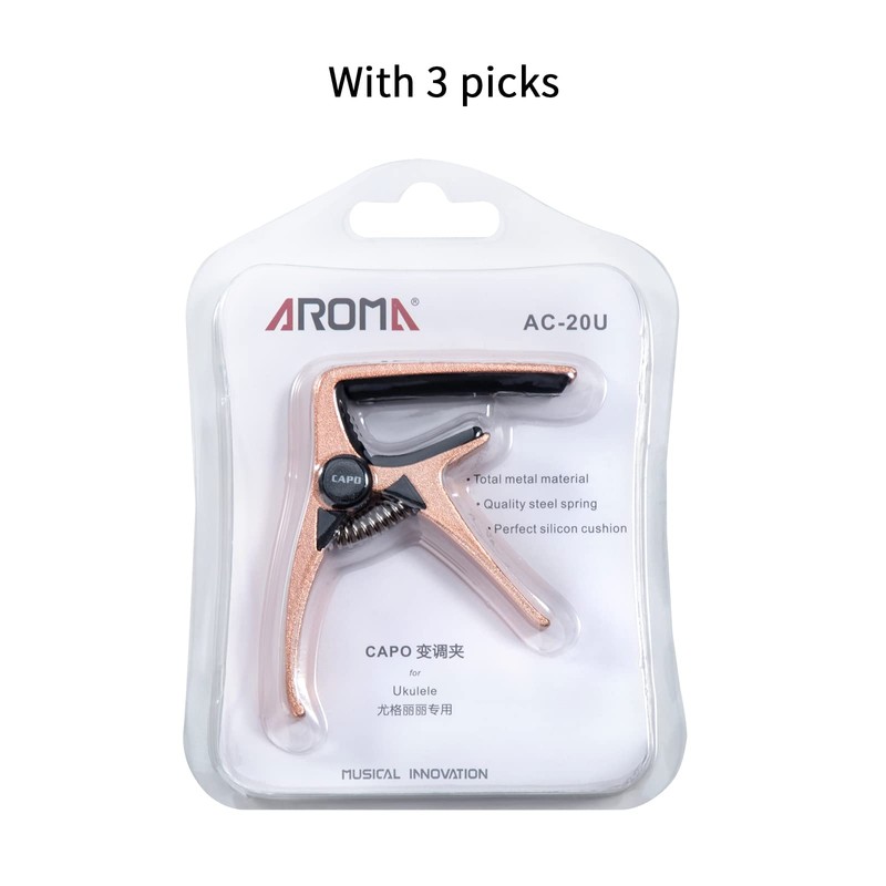 Ukulele Capo for 4 String Guitar and Mandolin, Mini Size