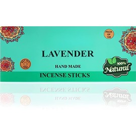 Bless Lavender -Sticks-for-Spiritual-Energy Natural-Organic-and-Pure Long-Burning-100-Count (Lavender)
