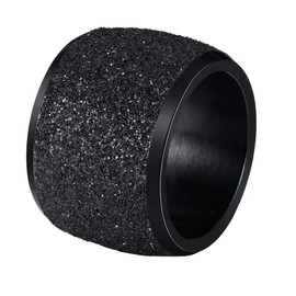 PAURO Women's 16 mm Exfoliating Rings Stainless Steel, stainless steel