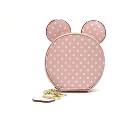 Cute Animal Mickey Coin Purse Cute Small Fashion Mini Round Coin Purse for Kids/Girls/Children (Pink/Dots)