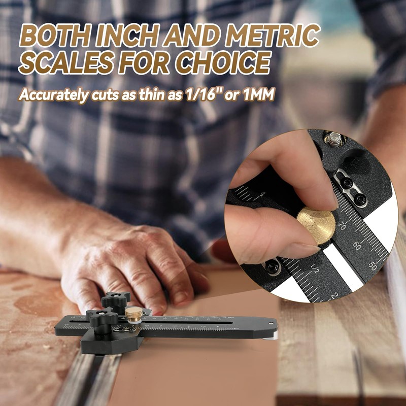 Thin Rip Table Saw Jig Guide with T-Bolts, Fast Thin
