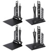 4pcs Bookends Black Architectural Style Decorative Non Slip Metal Desktop