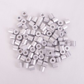 HIGOOD Wire Rope Stop Sleeve, for Wire Rope Dia. 3/32", Aluminum Alloy, PK 100