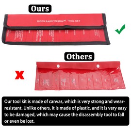 Seamaka 20pcs Radio Removal Tool Kit with 4 Pcs Panel Removal Tools and A Chort Clip Release Tool,Universal Stereo CD Player Removal Key Kit for Most Car and Truck O-051