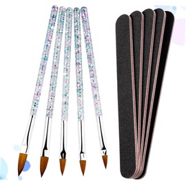 FRCOLOR 10pcs Nail Art Brush Set Nail Pen Art Pen Brush for Diy Professional Personal Use