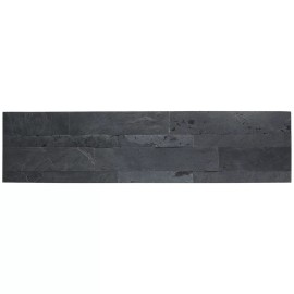 Aspect Peel and Stick Stone Backsplash (One 5.9" x 23.6" Panel) - Charcoal Slate A80-82