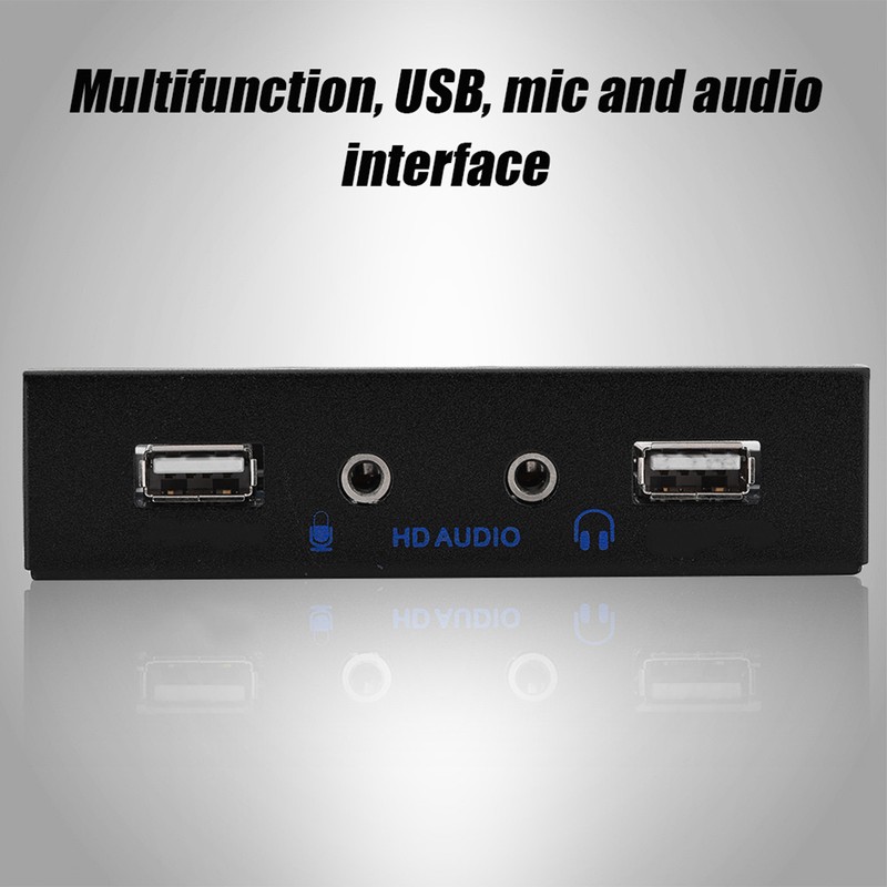 USB2.0 HDAUDIO Floppy Front Panel 3.5'' 9Pin to 2 USB2.0