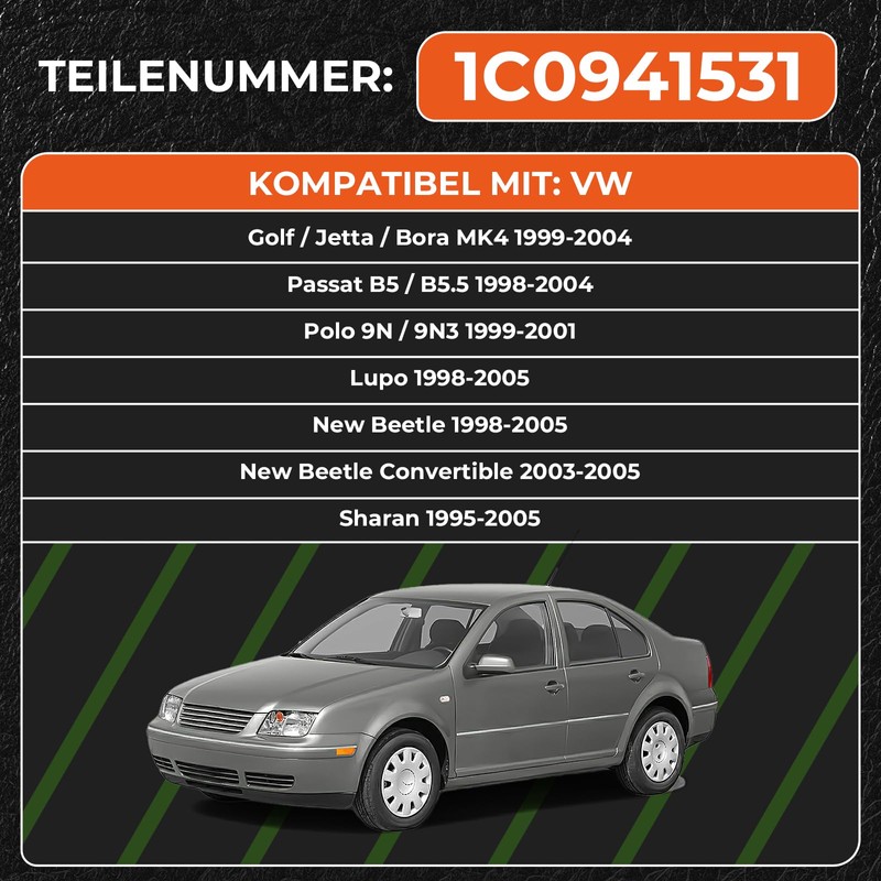GEAREVER Headlight Switch with Integrated Light Sensor Module for VW
