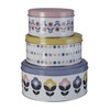 Premier Housewares Joni Storage Tins, Round, Set of 3,H9 x