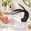 Waterfall Bathroom Faucet for Basin Upgrades - Single-Handle Hot and