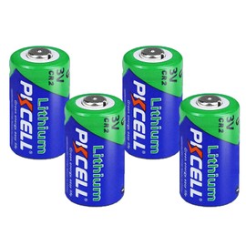 PKCELL 4-Pack CR2 Battery 850mAh CR15h270 3V Lithium Battery for Motion Sensors 10-Year Shelf Life