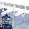 Coastal Lighthouse Shower Curtain for Bathroom, Ocean Nautical Sunrise Beach