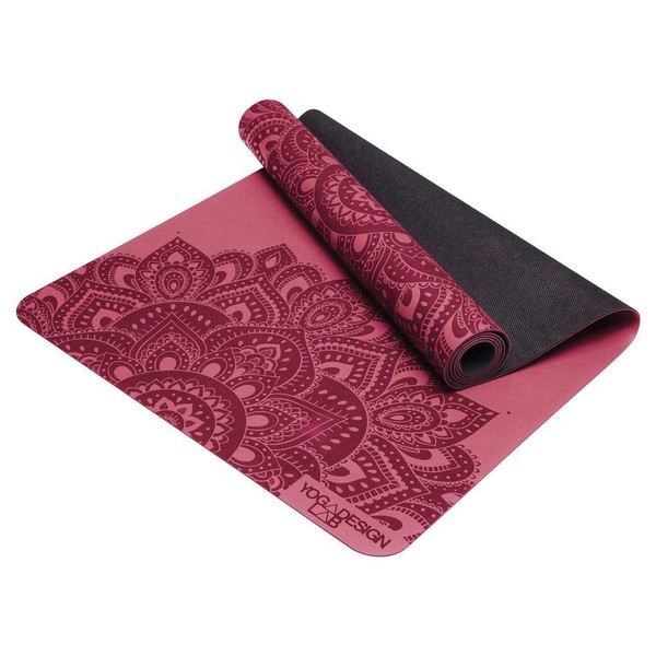 YOGA DESIGN LAB | The Infinity Mat | Luxurious Non-Slip Design Provides Unparalleled Grip to Support and Align You Beautifully | Eco-Friendly | 4 Colors | w/Carrying Strap! (Mandala Rose, 5mm)