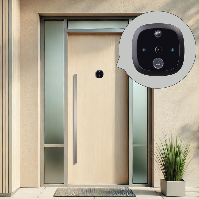 Somikon Front Door Camera: Digital Door Viewer Camera with 4.3