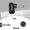Right Angle Adapter Male to TS 1/4", 2 Pack Adjustable