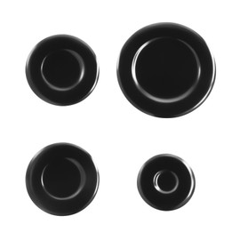 Universal Cooker Hob Gas Burner Cap, Gas Hob Burner Flame Cap Lid Kit, 55mm 75mm 100mm for Universal Accessories (Concave-4 pcs)