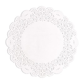 250 Pieces Paper Doilies, 5 Inch White Lace Paper Doilies, Disposable Round Paper Doilies for Craft, Wedding Party and Tableware Decoration (5 inch)