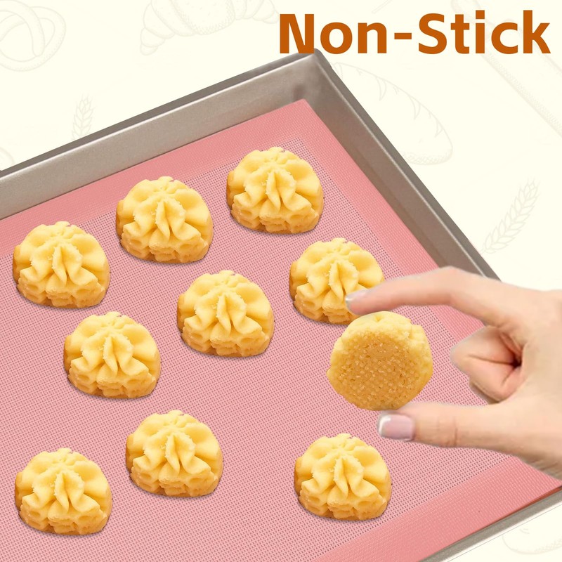 15.7"x11.8" Perforated Baking Mats, Non-Stick Hollow Out Silicone Mat, Reusable
