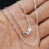 XINCHENG XINCHENG 2mm Chain Necklace, Silver Chain with Lobster Claw