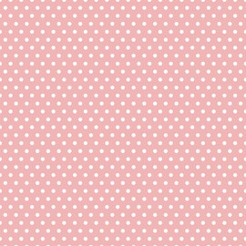 Rose and Hubble Polka Dot Fabric - 45 Inch Wide 100% Cotton Poplin for Dressmaking, Quilting, and Crafting - Soft, Cotton Fabric for Sewing, Apparel, Home Décor, Bag Making (Pale Pink, 1 Metre)