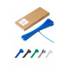 100pcs in Tidy Box, 300x4.8mm Cable Ties Heavy Duty Blue,