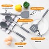 Cooking Utensils Set of 4, E-far Silicone Kitchen Utensils for
