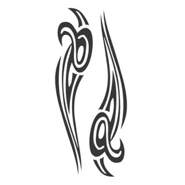 Alipis 1set Flame Pattern Car Hood Decal Durable Vinyl Stripe Sticker for Vehicle Auto Body Decoration Eye Catching Design Resistant to Fading 2pcs