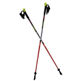LEKI Nordic Walking Speed Pacer Vario Ultra Lightweight Carbon Poles Red 105cm