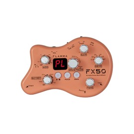 FLAMMA FX50 Practice Guitar Pedal Multi Effects Pedal Mini Portable with 40 Drum Rhythms15 Effects 32 Patches Tuner Function Support Both Corded and Battery Powered