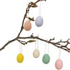 Papierdrachen 6 Felt Eggs Pastel Colours - Easter Decoration for